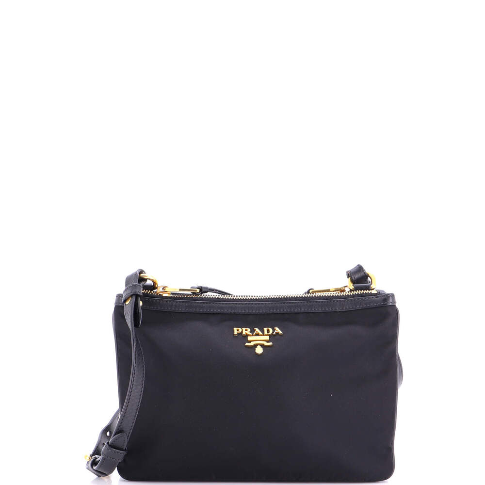 Prada Double Zip Crossbody Bag Tessuto #264043P12B